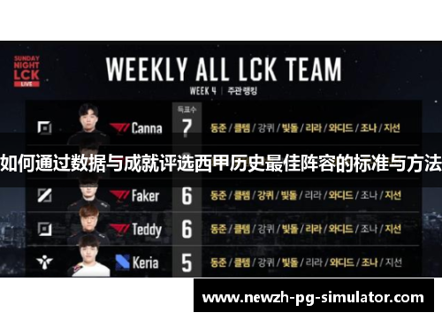 如何通过数据与成就评选西甲历史最佳阵容的标准与方法 如何通过数据与成就评选西甲历史最佳阵容的标准与方法